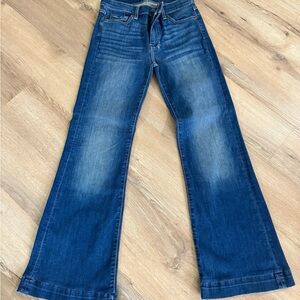 7 For All Mankind Blue Flare Jeans - Mid Wash